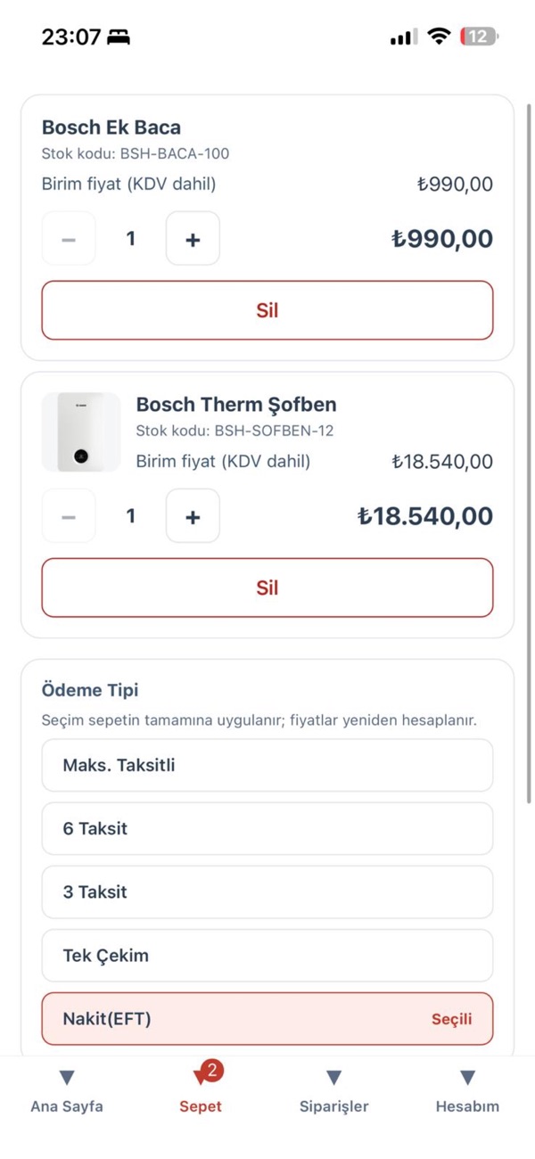 Bildschirme der TuzunlerEnerjiApp